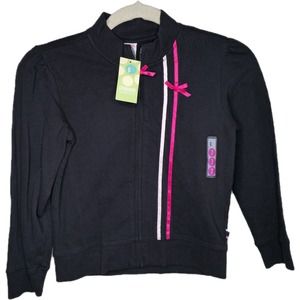 Gymboree Black Pink White Bow Jacket Size 7 Girls NWT